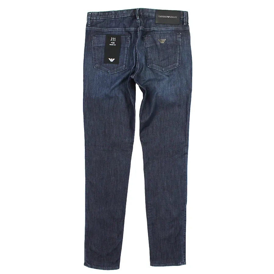 Emporio Armani - J11 1D85Z Skinny Fit Jeans in Blue Wash