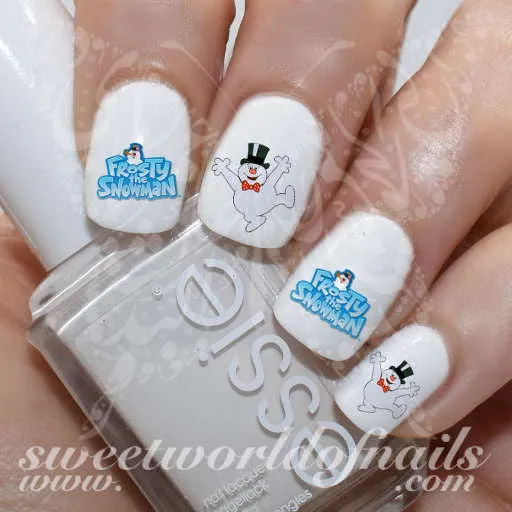 Frosty the snowman Nail Art Water Decals Wraps