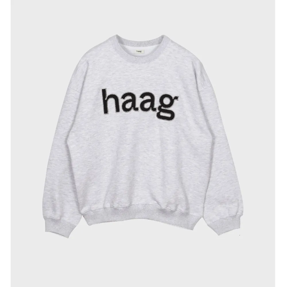 haag  |Unisex Street Style U-Neck Long Sleeves Plain Cotton