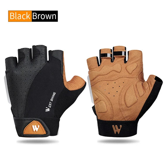 Half Finger Cycling Gloves Pad Breathable