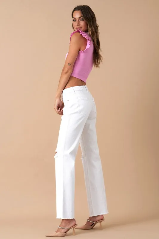 High Rise Slim Straight