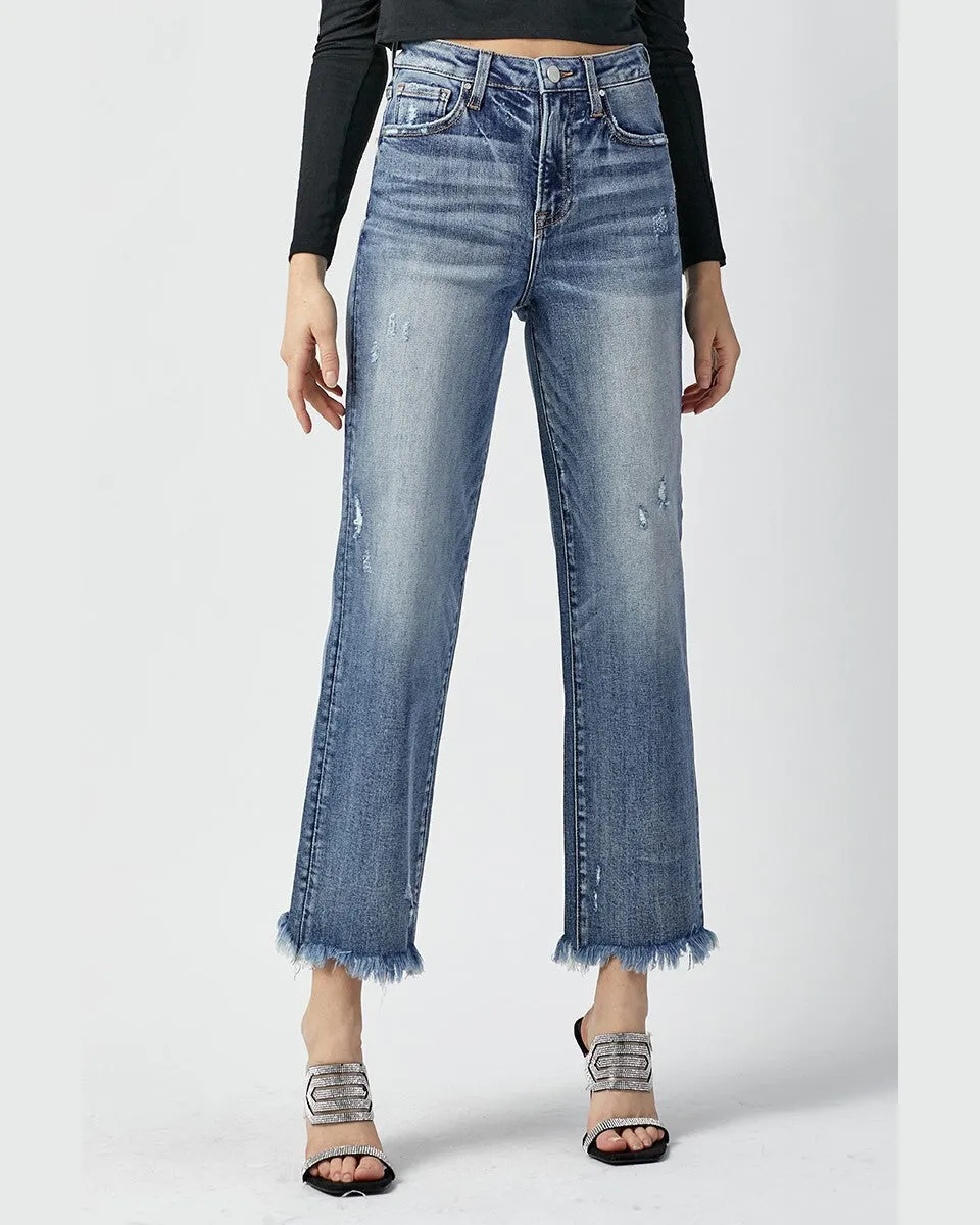 High Rise Straight Jeans