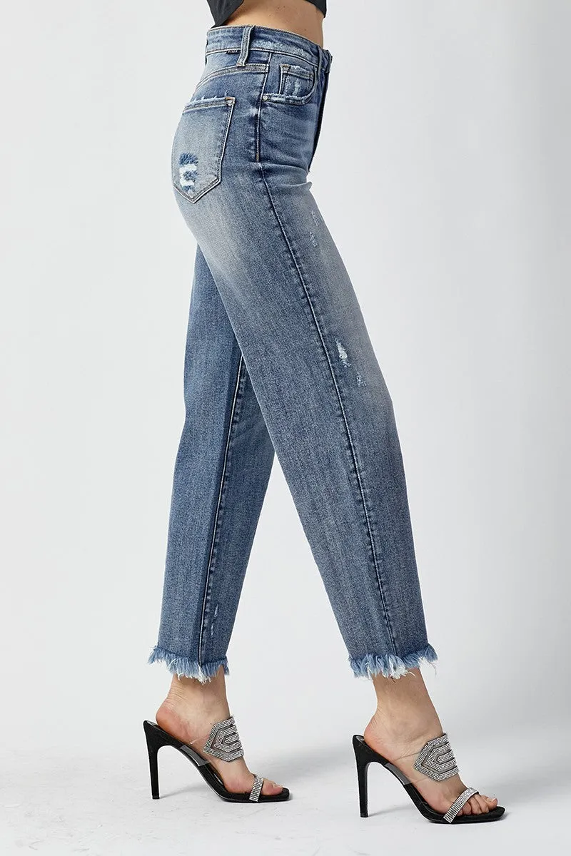 High Rise Straight Jeans