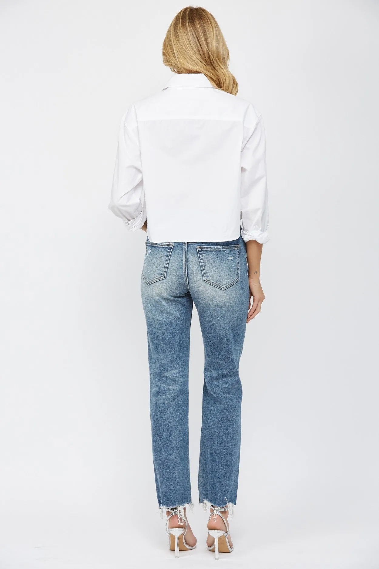 High Rise Straight Leg Jeans