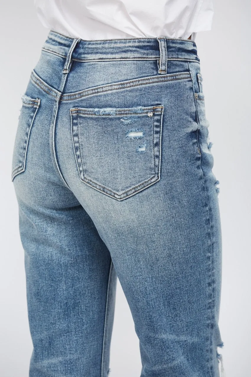 High Rise Straight Leg Jeans