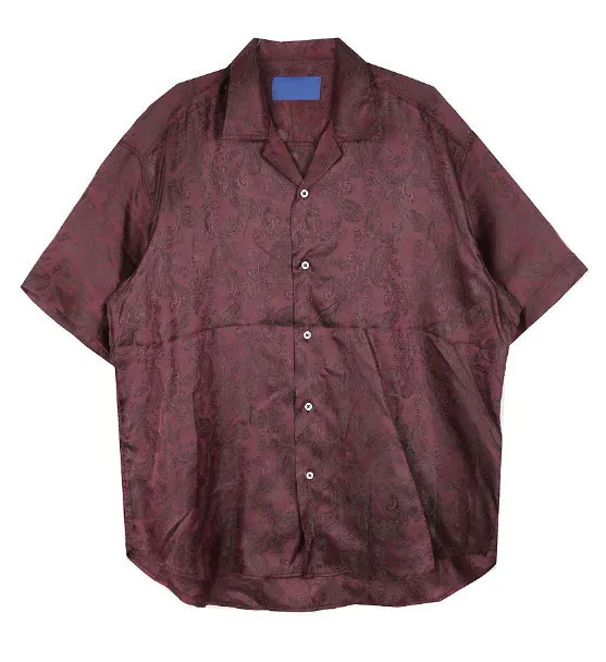 HOLY IN CODE  |Button-down Paisley Unisex Street Style Short Sleeves