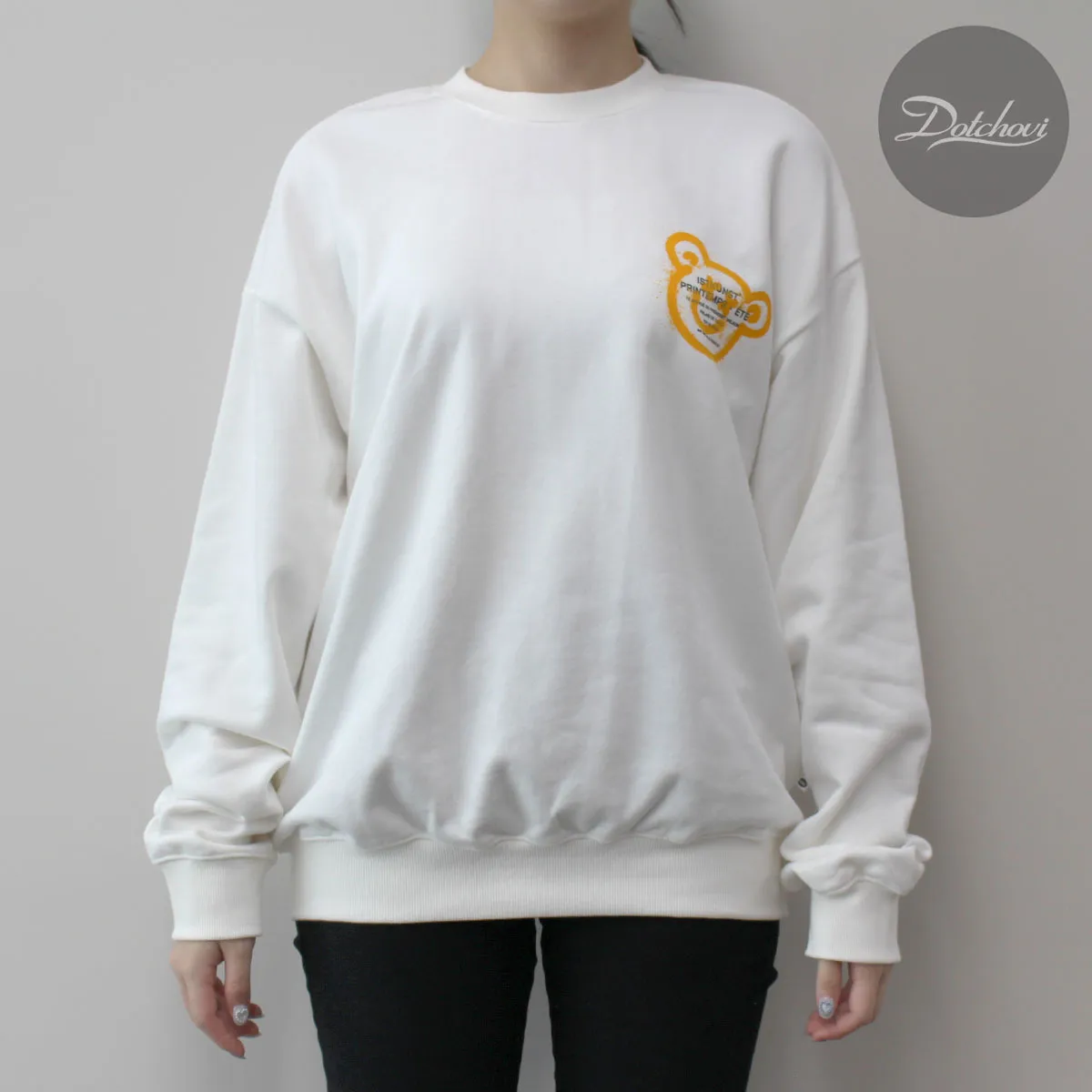 ISTKUNST  |Crew Neck Unisex Street Style U-Neck Cotton Logo