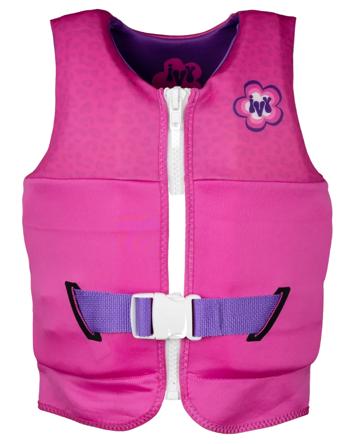 Ivy Junior Girls Vest - Pink Leopard - 2023