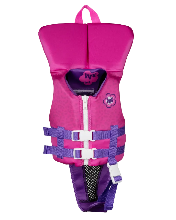 Ivy Junior Girls Vest with Collar - Pink Leopard - 2023