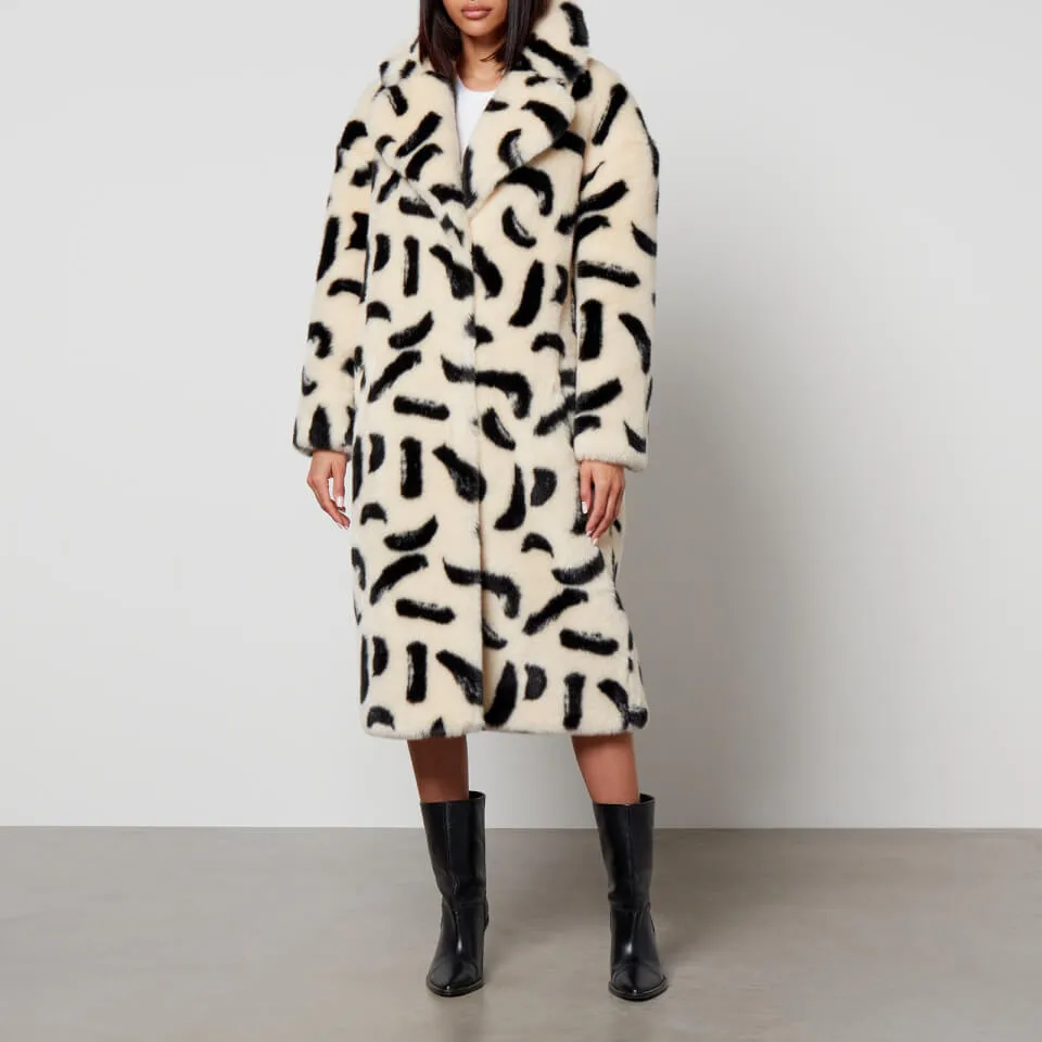 Jakke Katie Printed Faux Fur Coat - XS | Coggles