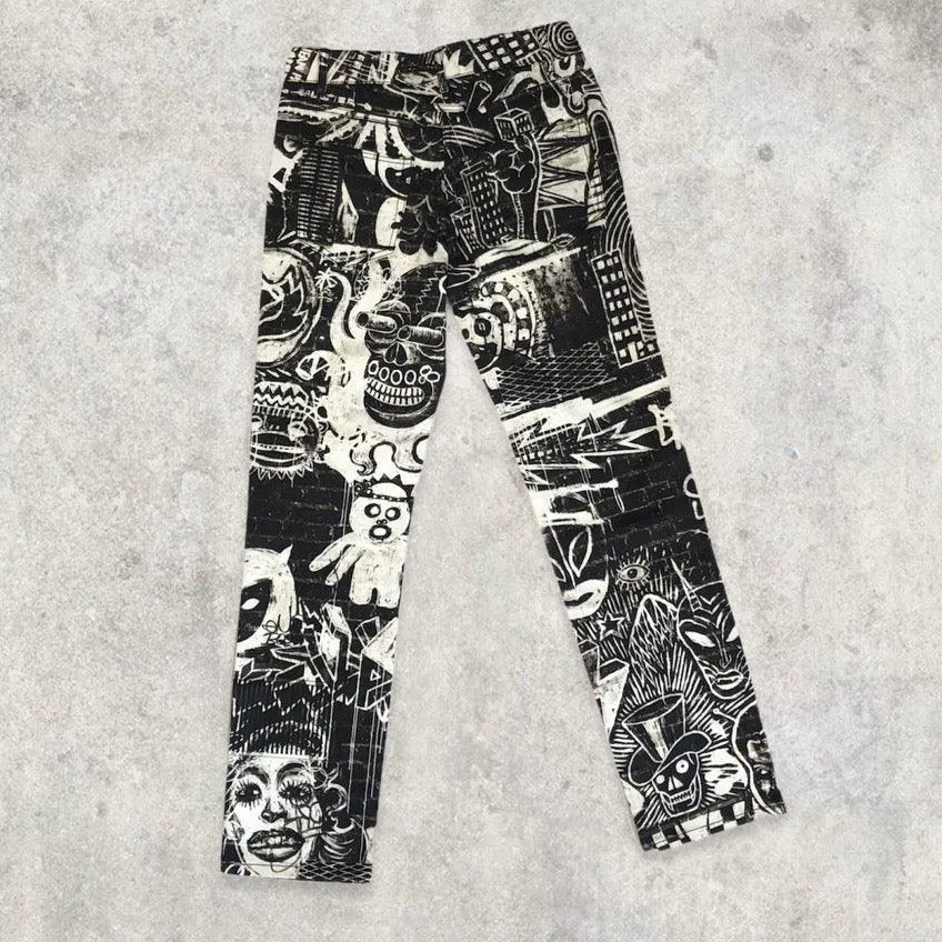 Jean Paul Gaultier Graphic Black and White Trousers