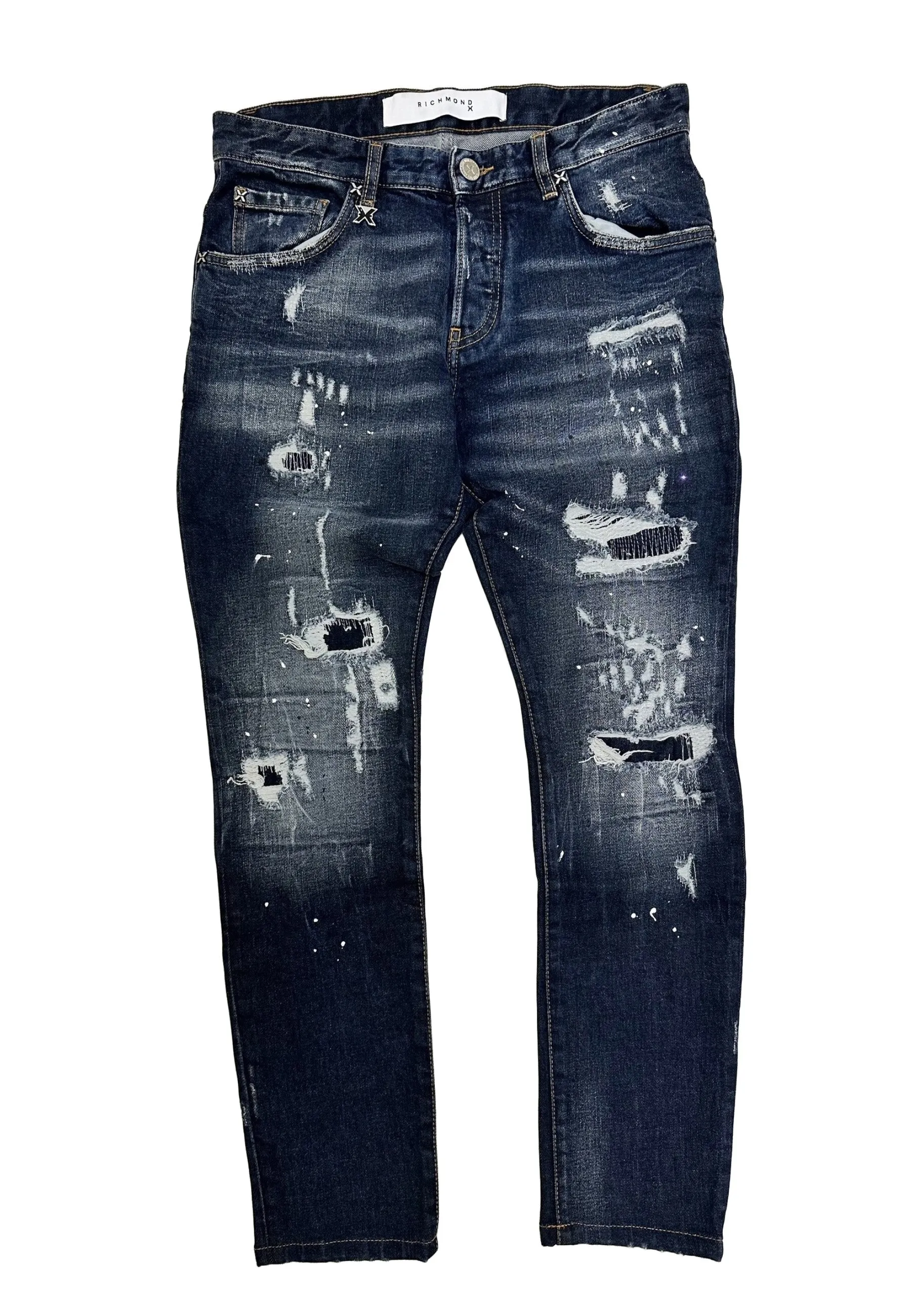 Jeans RICHMOND X regular fit con strappi denim blue dark