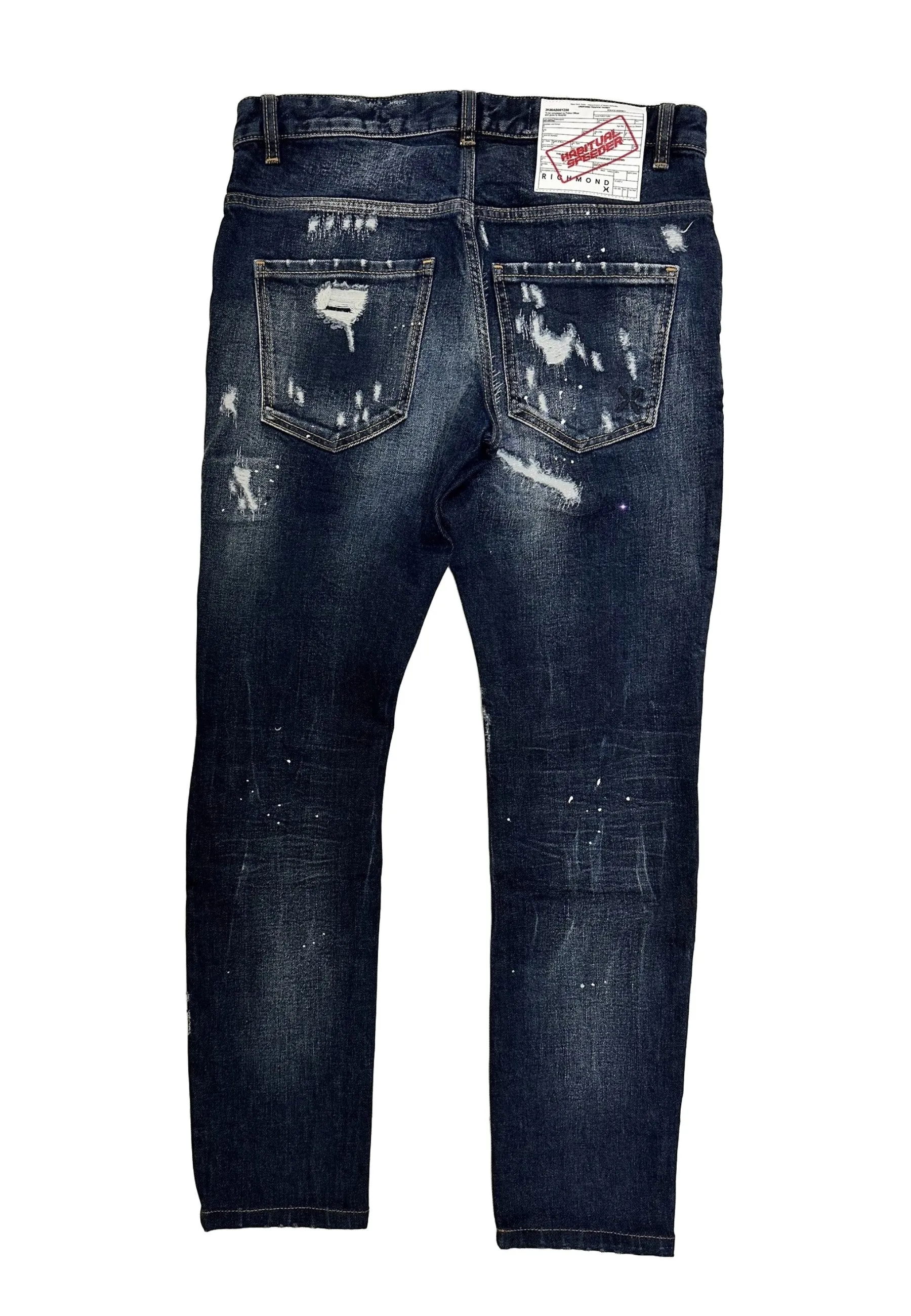 Jeans RICHMOND X regular fit con strappi denim blue dark