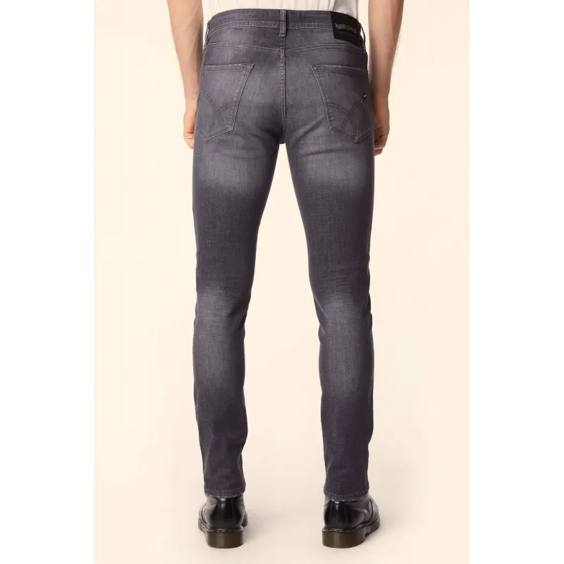 JEANS SKINNY IN DENIM SUPER STRETCH, GRIGIO