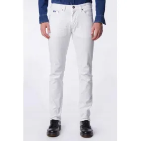 JEANS SLIM IN BULL DENIM STRETCH, BIANCO