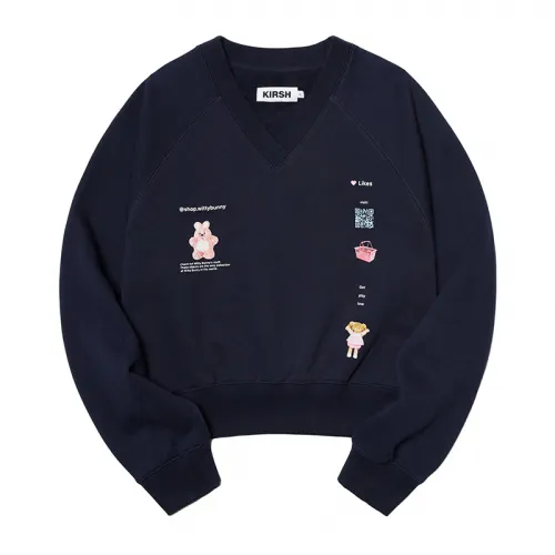 KIRSH  |[ KIRSH ]★WITTY BUNNY V-NECK SWEATSHIRT