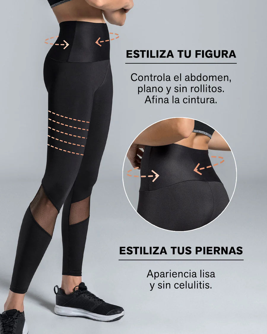 Leggings - Gym - Fitness - High Waistband - Net Inlays - Copper Technology