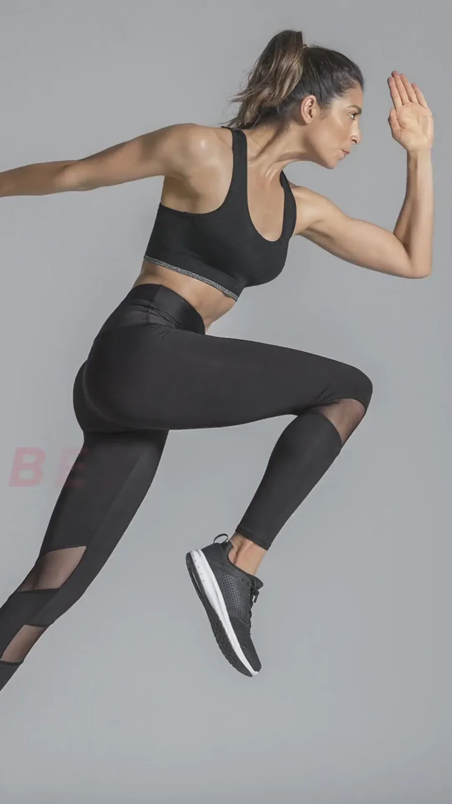 Leggings - Gym - Fitness - High Waistband - Net Inlays - Copper Technology