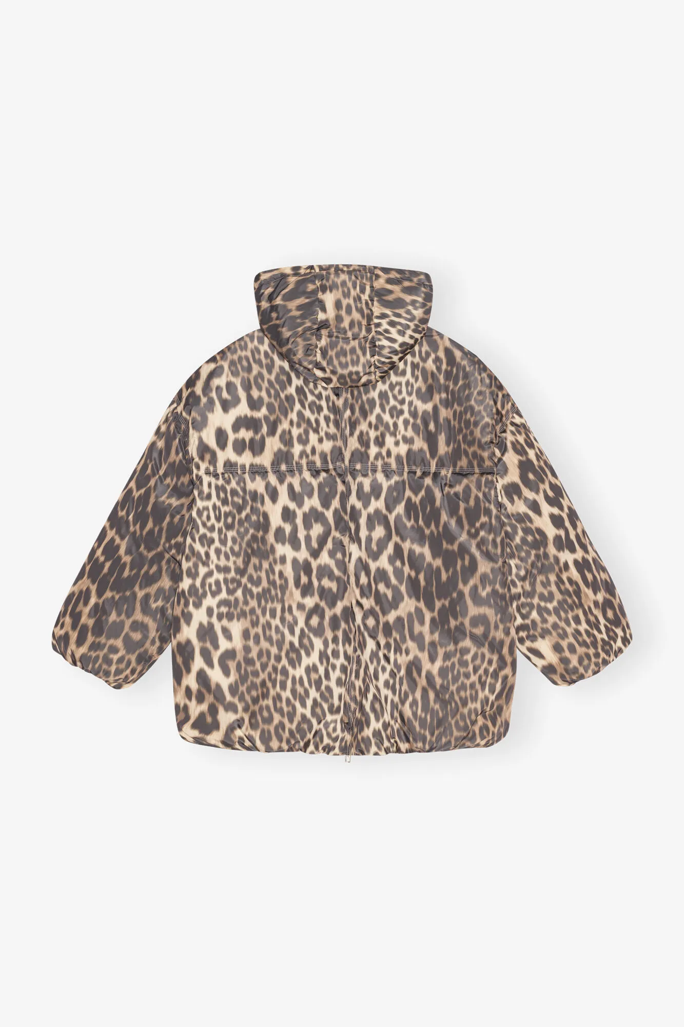 Leopard Midi Puffer Jacket