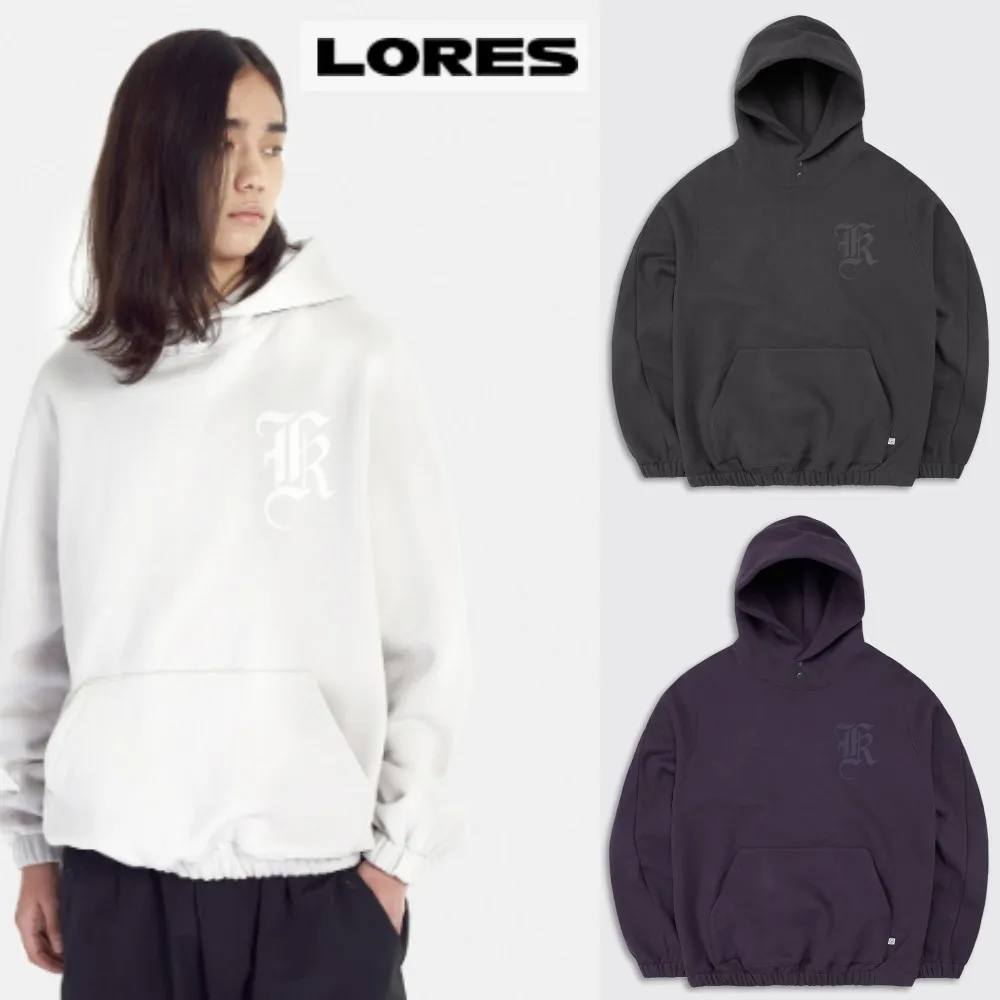 LORES  |Unisex Street Style Long Sleeves Plain Logo Skater Style