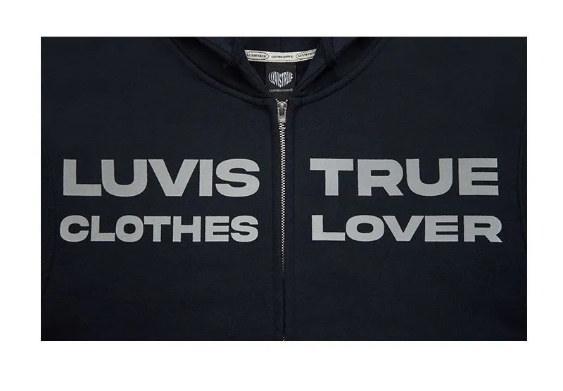 LUV IS TRUE  |Sweat Street Style Long Sleeves Plain Oversized Logo