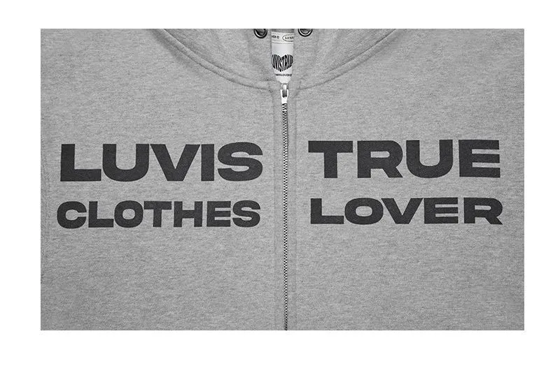 LUV IS TRUE  |Sweat Street Style Long Sleeves Plain Oversized Logo