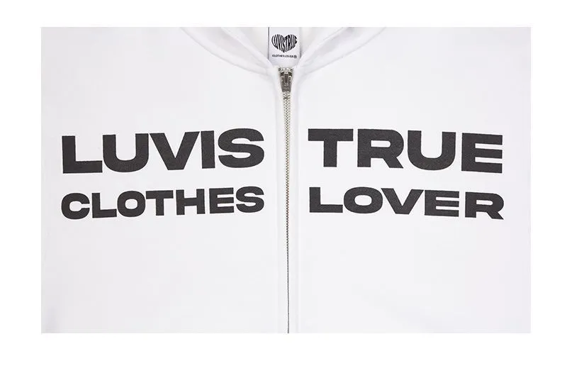 LUV IS TRUE  |Sweat Street Style Long Sleeves Plain Oversized Logo