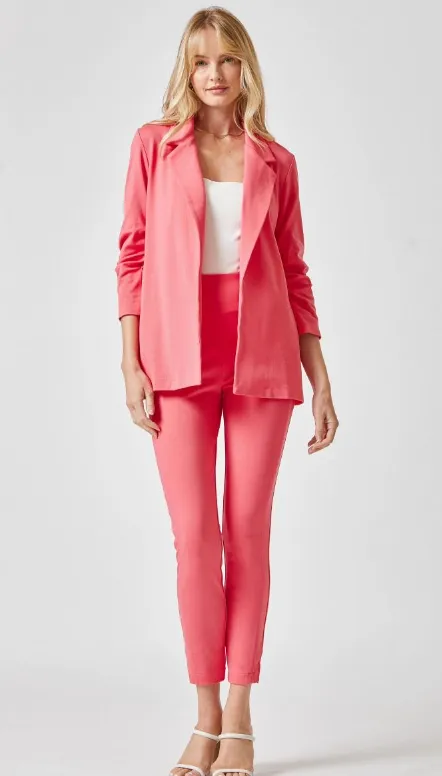 Magic 3/4 Sleeve Blazer - Spring Strawberry