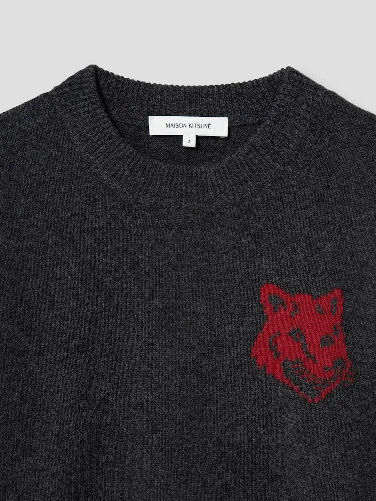 MAISON KITSUNE  |Wool Street Style Long Sleeves Plain Logo