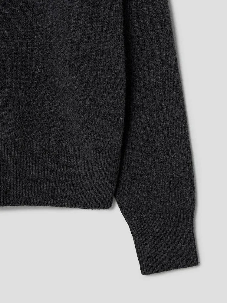 MAISON KITSUNE  |Wool Street Style Long Sleeves Plain Logo