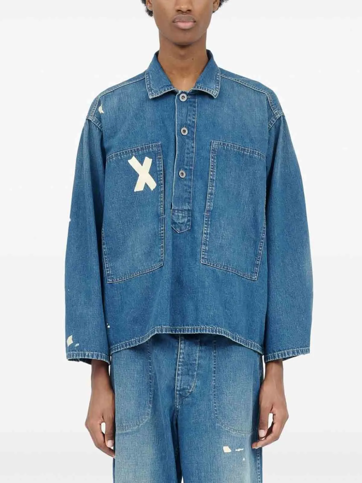 Maison Margiela  |Pullovers Button-down Unisex Denim Street Style Long Sleeves