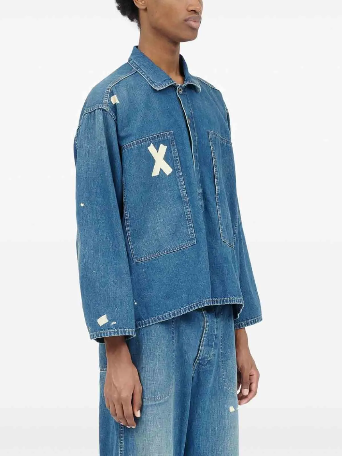 Maison Margiela  |Pullovers Button-down Unisex Denim Street Style Long Sleeves