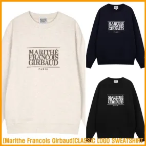 Marithe + Francois Girbaud  |Unisex Street Style Plain Cotton Logo Hoodies & Sweatshirts