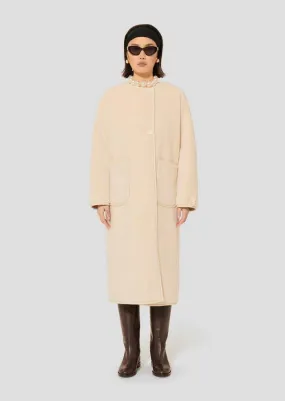 Marta Faux Fur Coat - Ecru