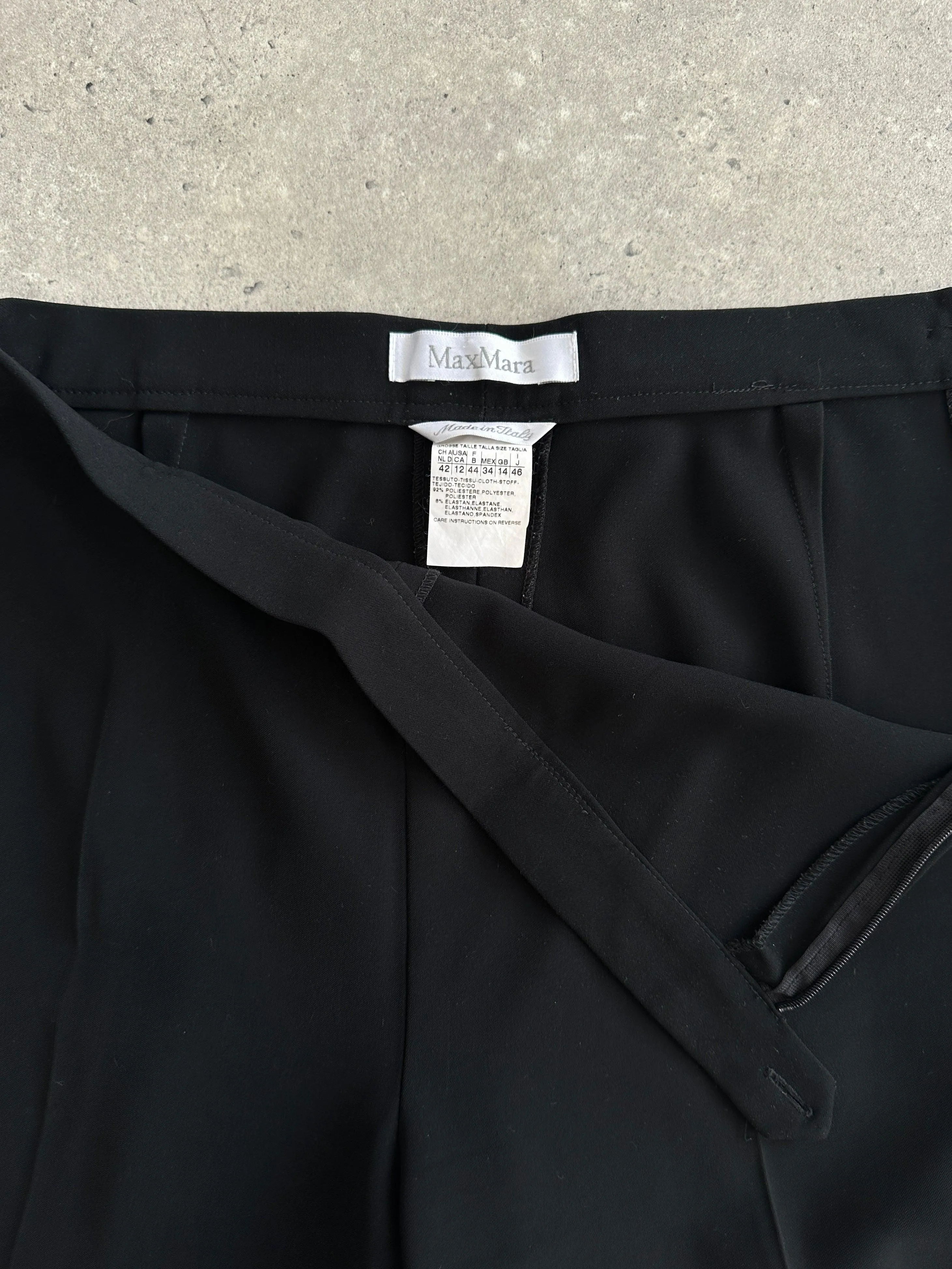 Max Mara Minimal Straight Leg High Waisted Trousers - W28