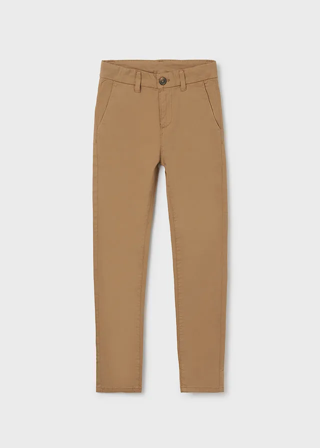 Mayoral Basic trousers for teen boy - Cinammon