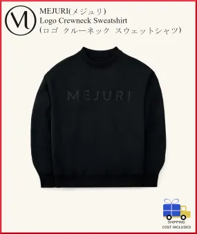 MEJURI  |Crew Neck Unisex Street Style Long Sleeves Plain Cotton Logo