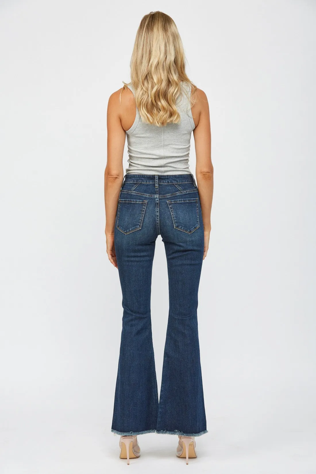 Mid Rise Flare Jeans