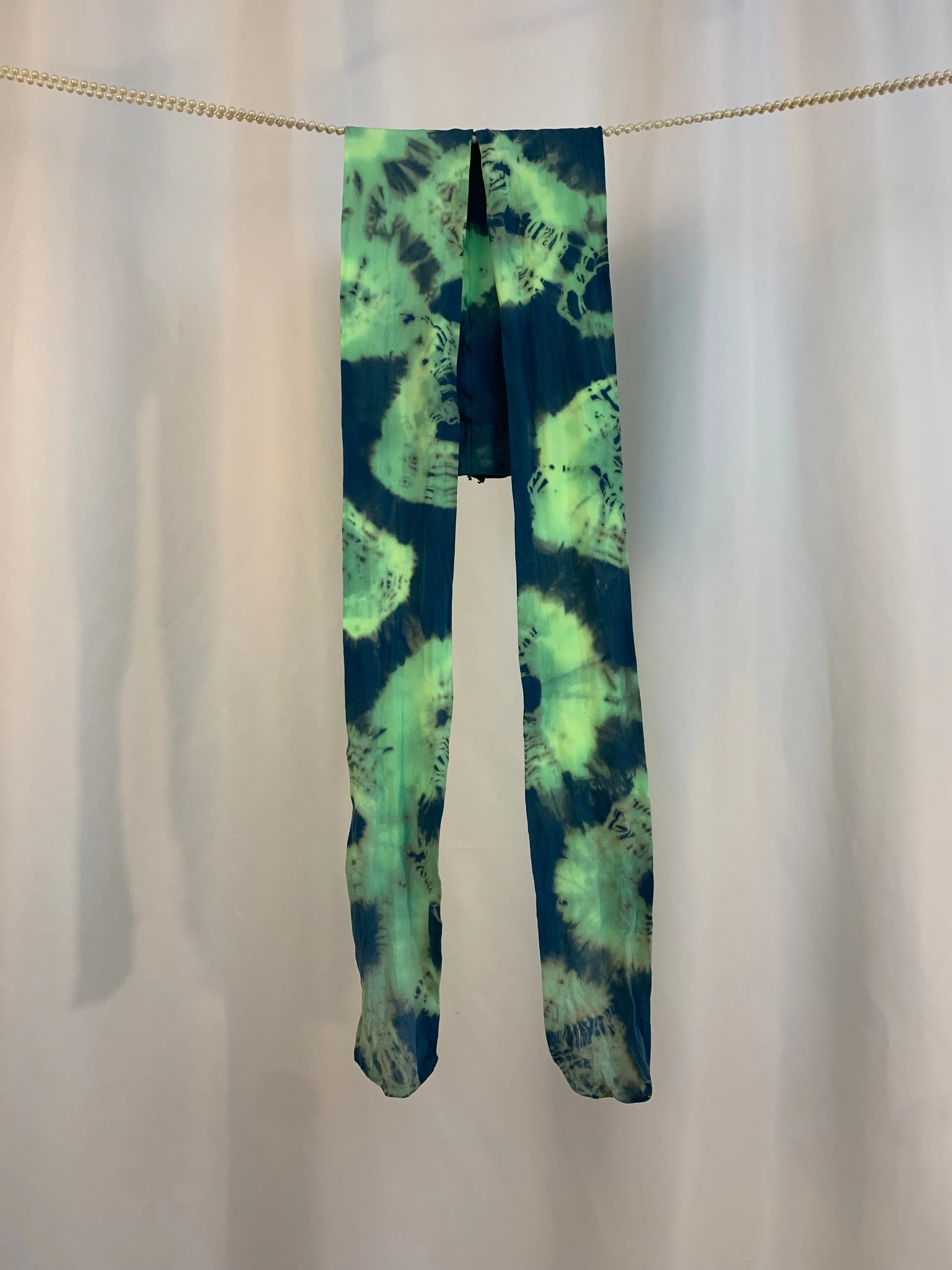 Midnight acid tie dye tights