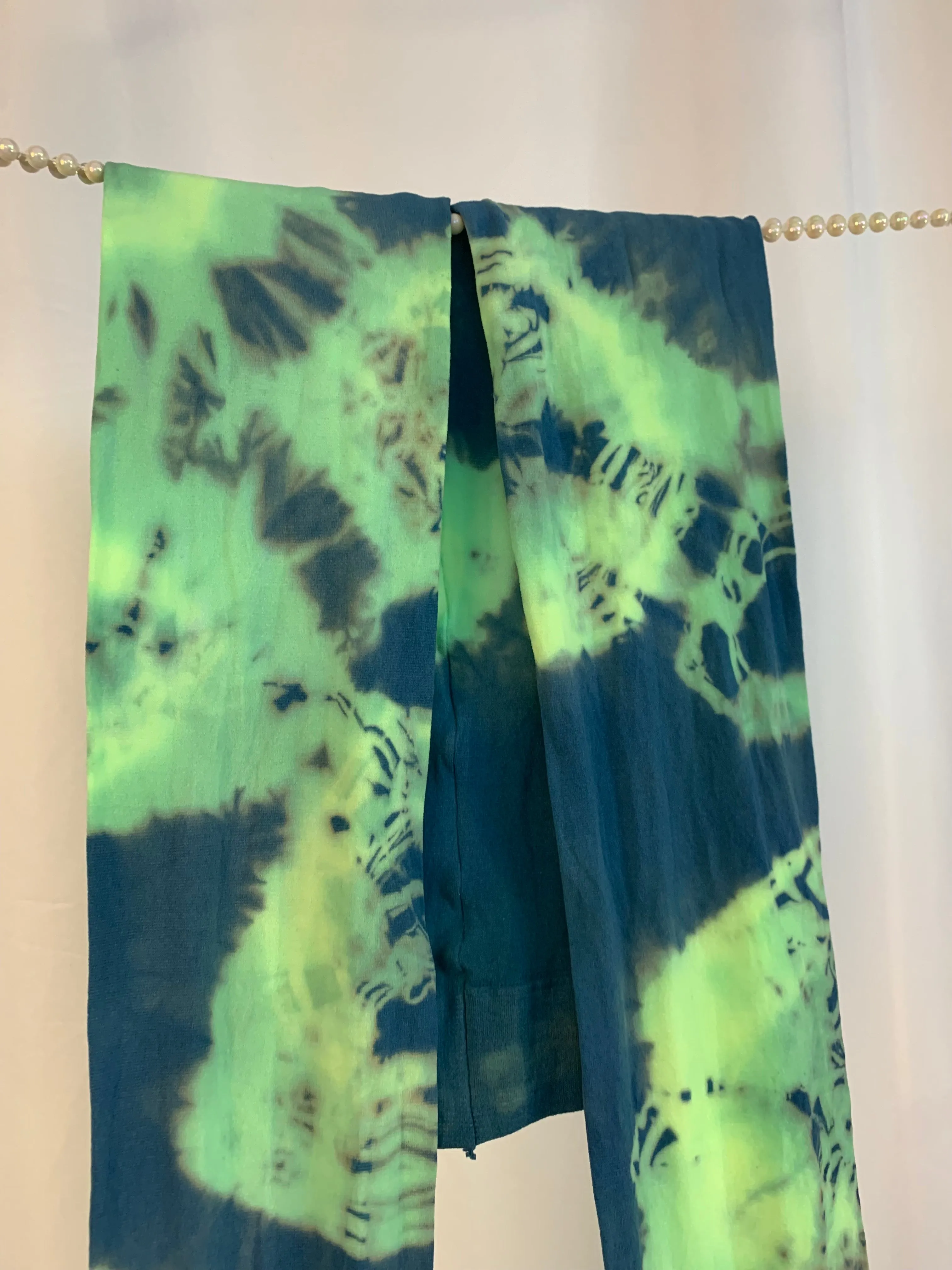 Midnight acid tie dye tights