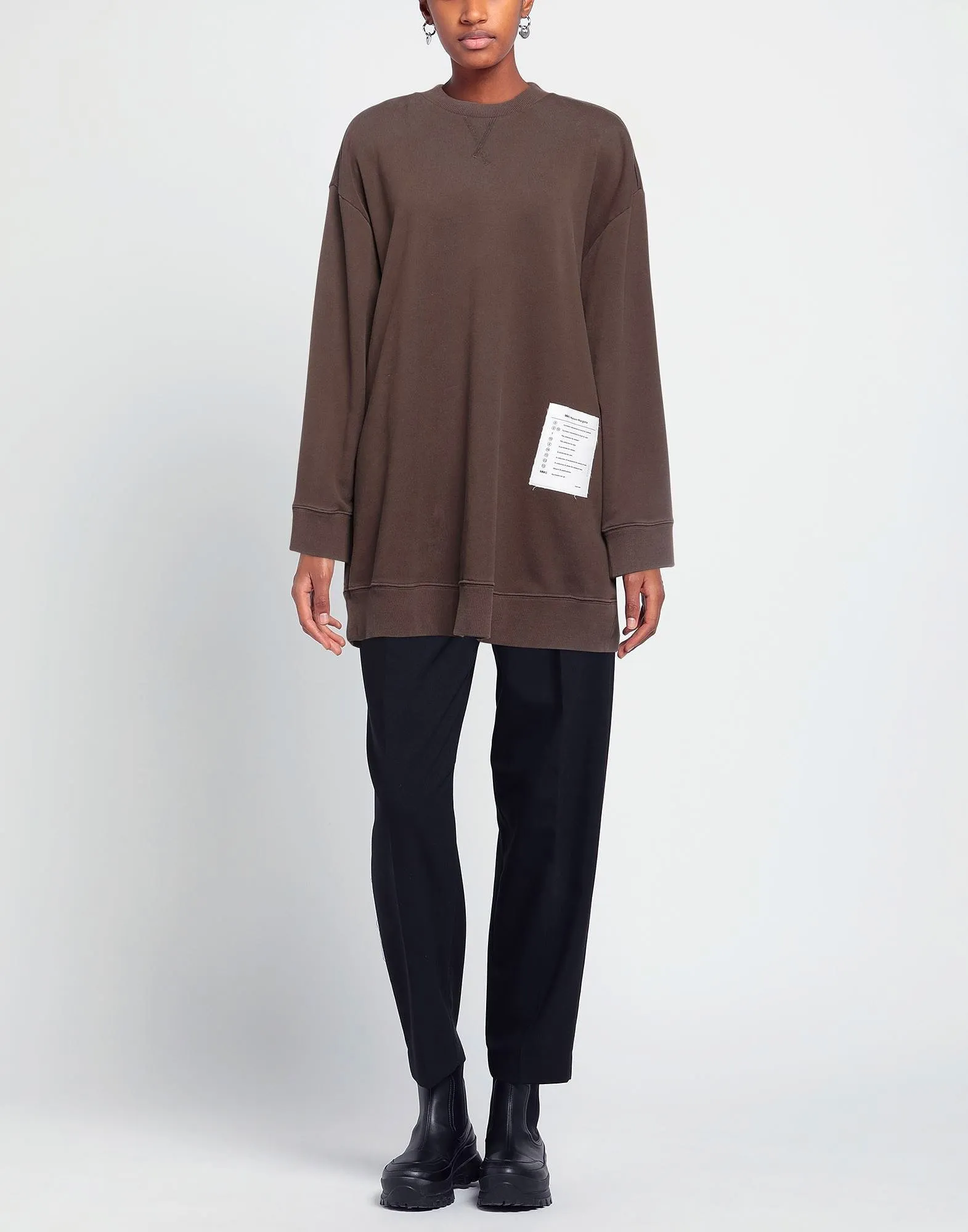 MM6 Maison Margiela  |Crew Neck Sweat Street Style Long Sleeves Plain Cotton