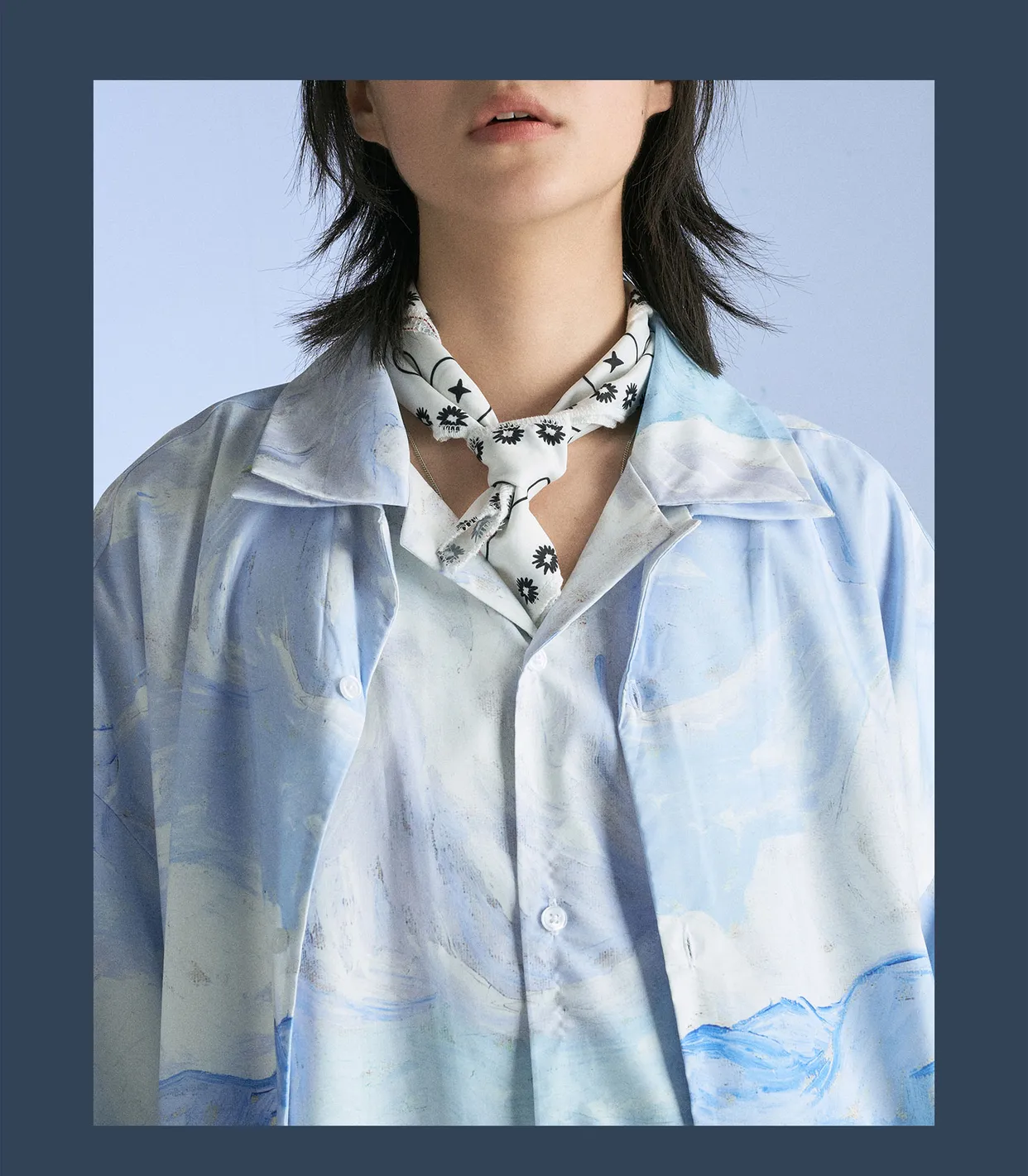 MODITEC  |Button-down Flower Patterns Tropical Patterns Unisex Sweat