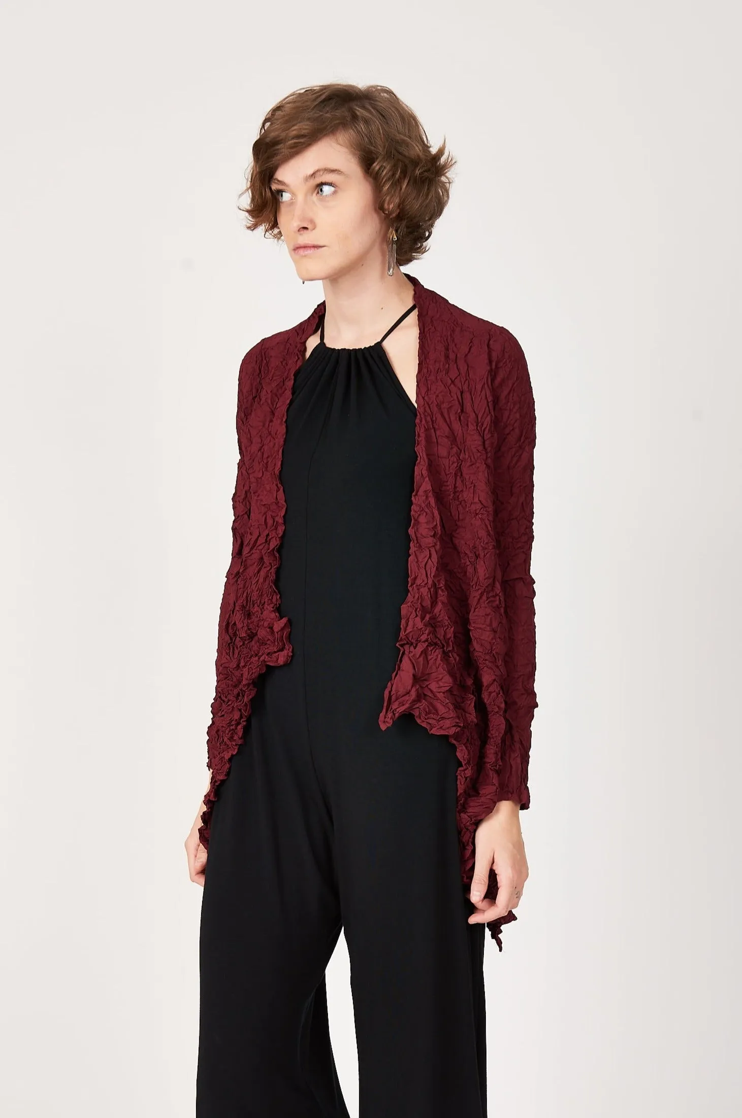 Moth Ali Cardigan | Burgundy