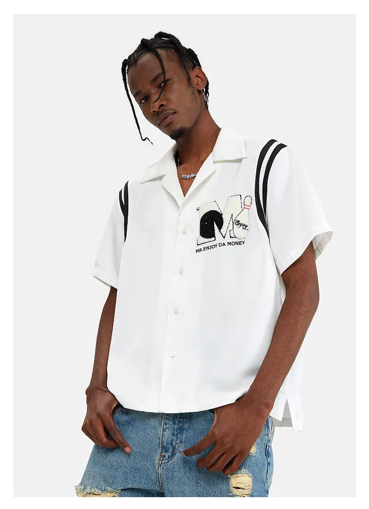 MR. ENJOY DA MONEY  |Button-down Unisex Enamel Blended Fabrics Street Style