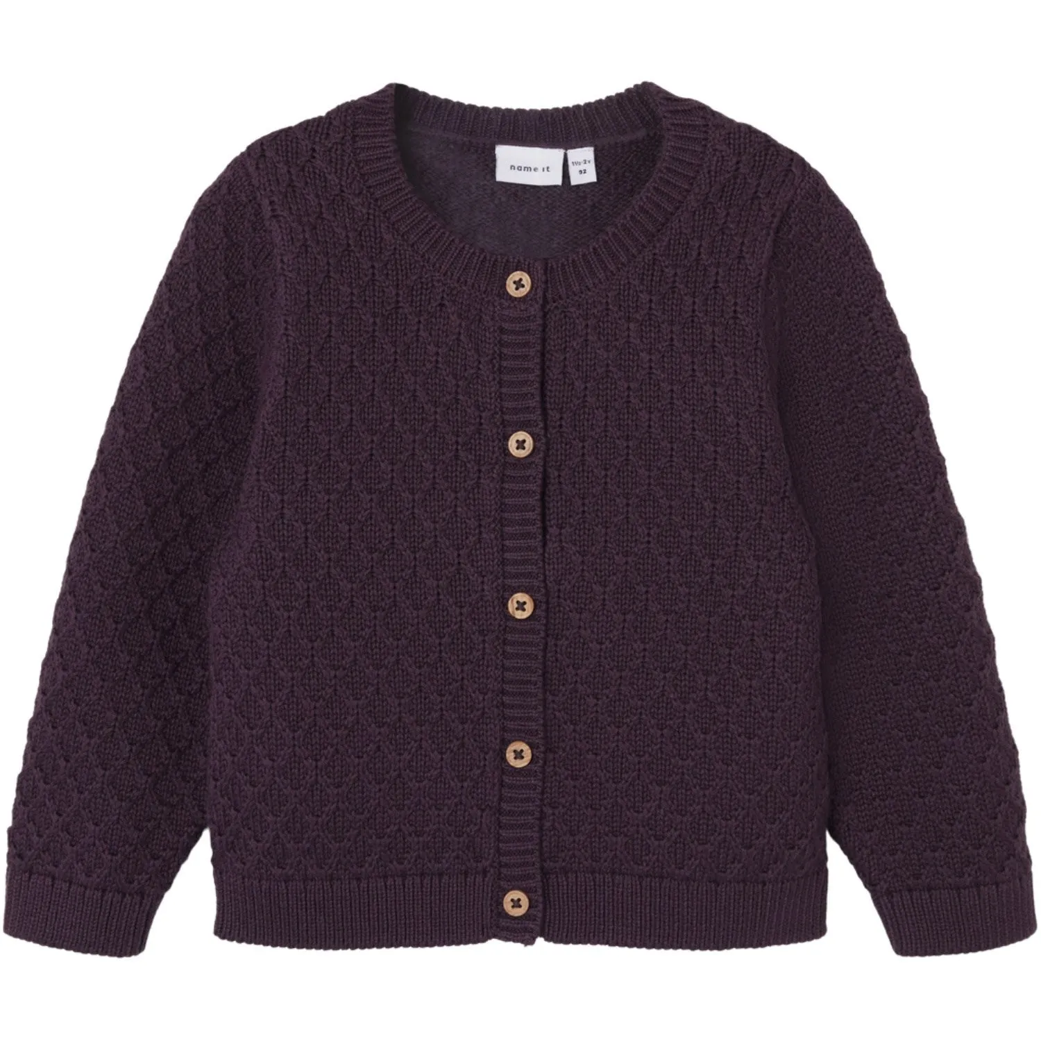 Name It Plum Perfect Lomille Knit Cardigan