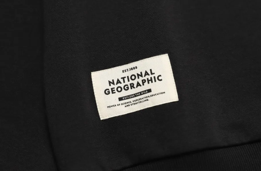 NATIONAL GEOGRAPHIC  |Unisex Street Style Long Sleeves Plain Logo