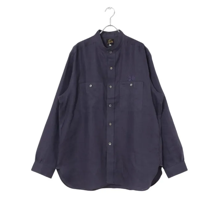 Needles  |Button-down Linen Street Style Long Sleeves Plain