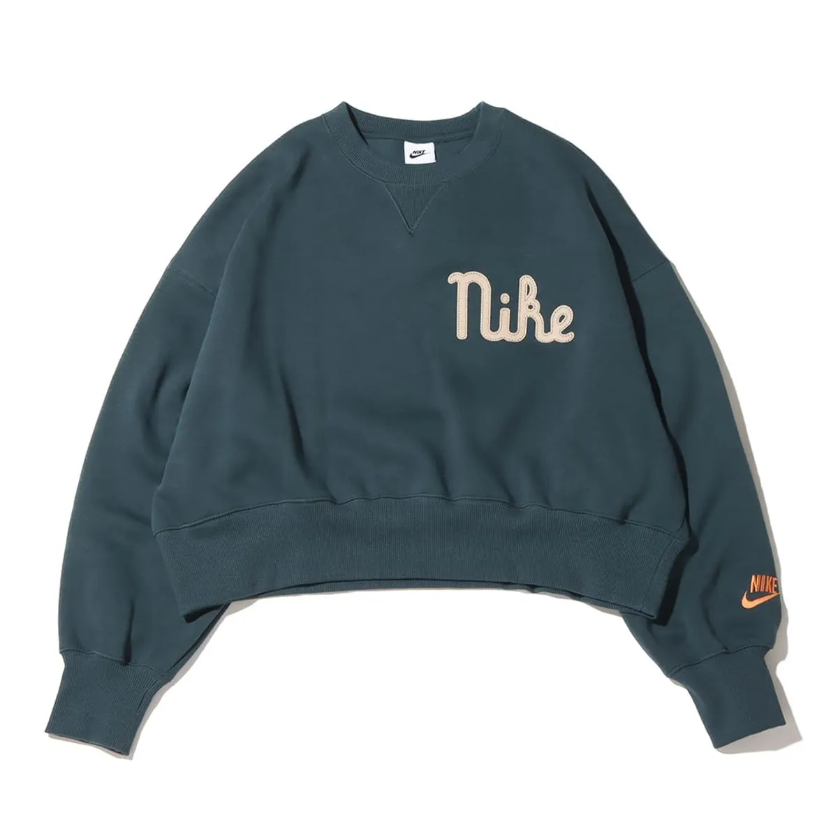 Nike  |Crew Neck Street Style Long Sleeves Plain Cotton Oversized