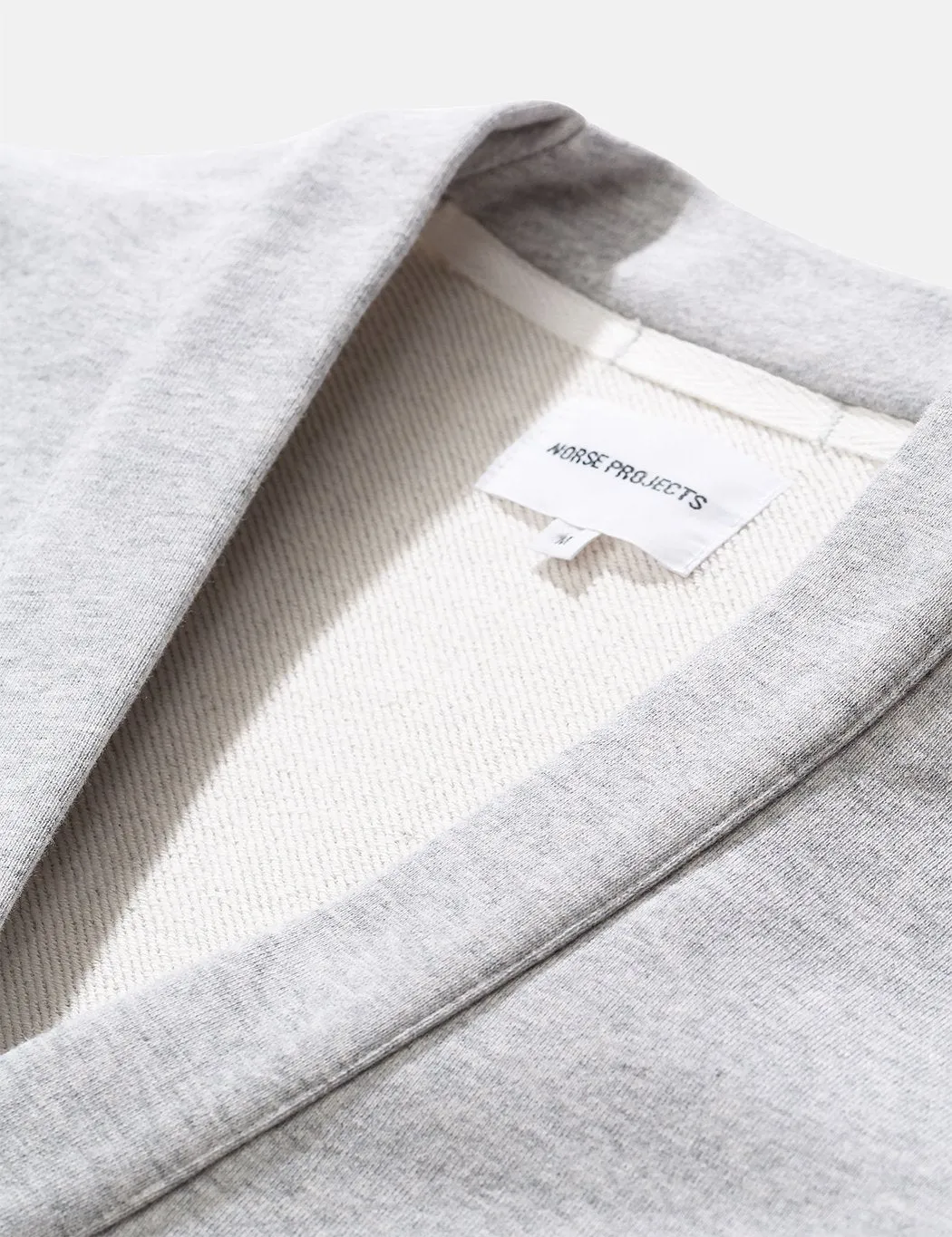 Norse Projects Vidar Sweat Cardigan - Light Grey Melange