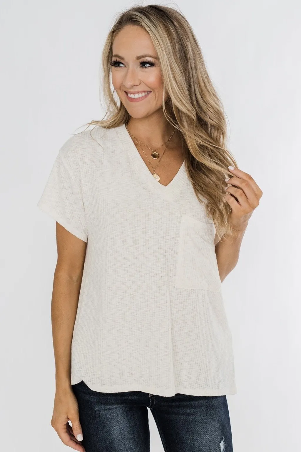 One Step Closer Lightweight Top- Cream